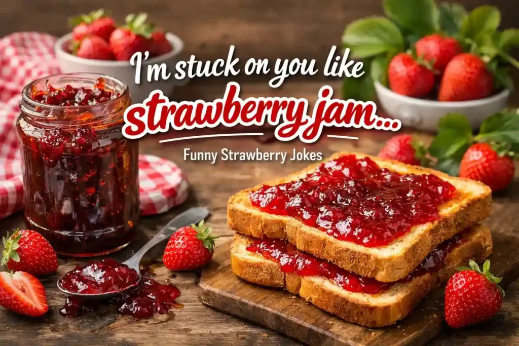 I’m stuck on you like strawberry jam.