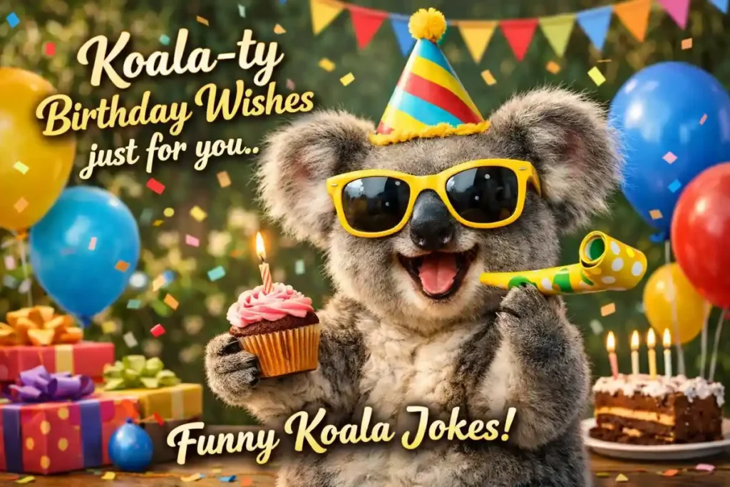Koala-ty birthday wishes just for you.