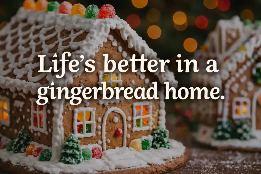 Life’s better in a gingerbread home.