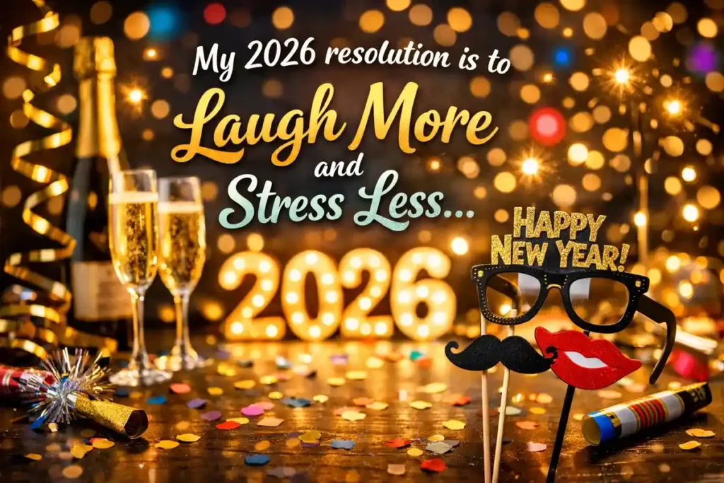 My 2026 resolution is to laugh more and stress less.