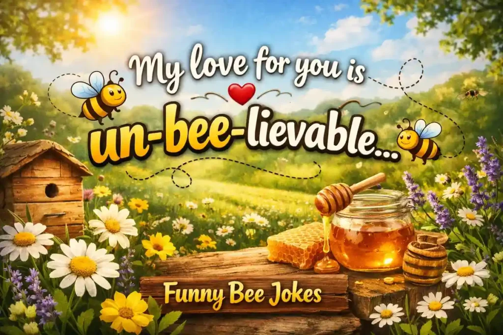 My love for you is un-bee-lievable.