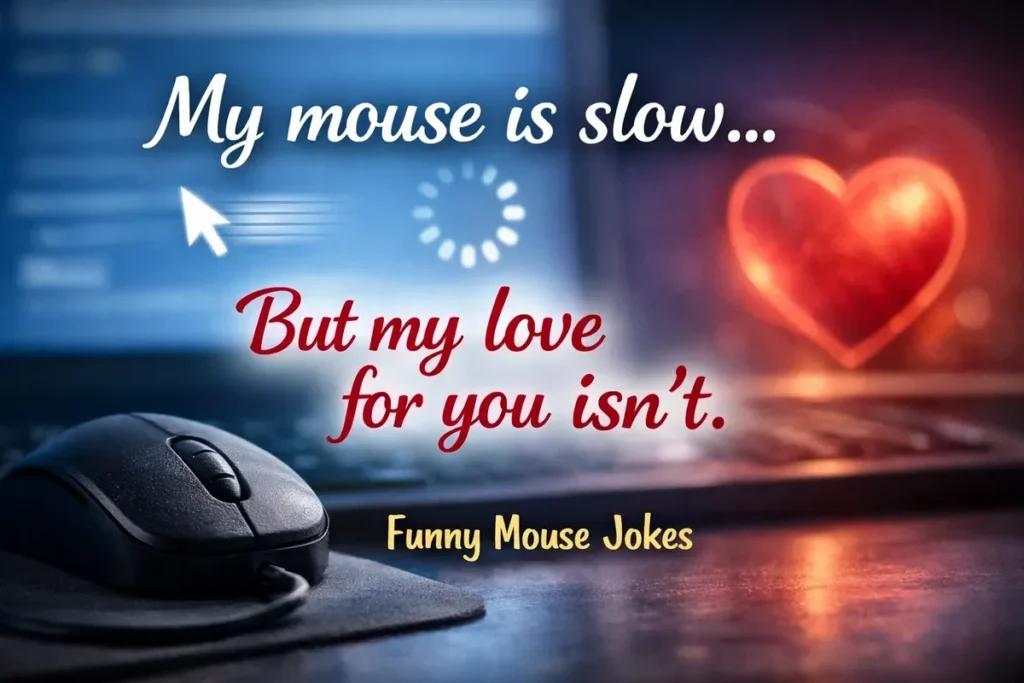My mouse is slow, but my love for you isn’t.