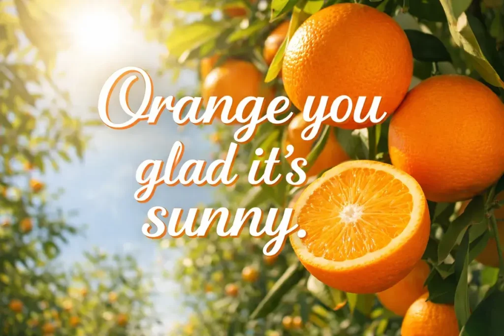 Clever Orange Jokes Captions