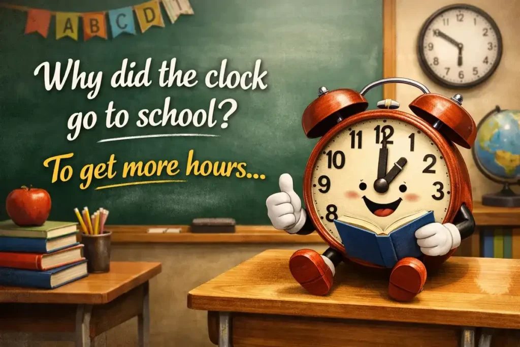 Why did the clock go to school? To get more hours.