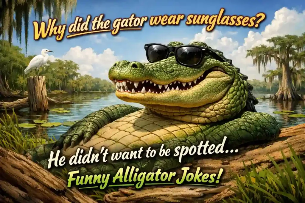 Why did the gator wear sunglasses? He didn’t want to be spotted.