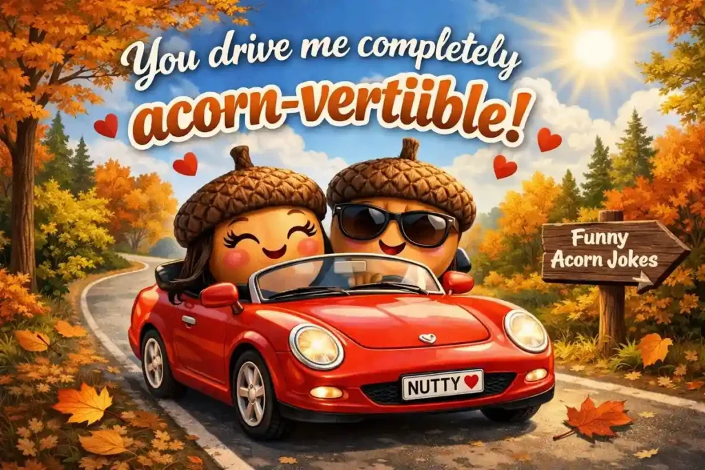 You drive me completely acorn-vertible