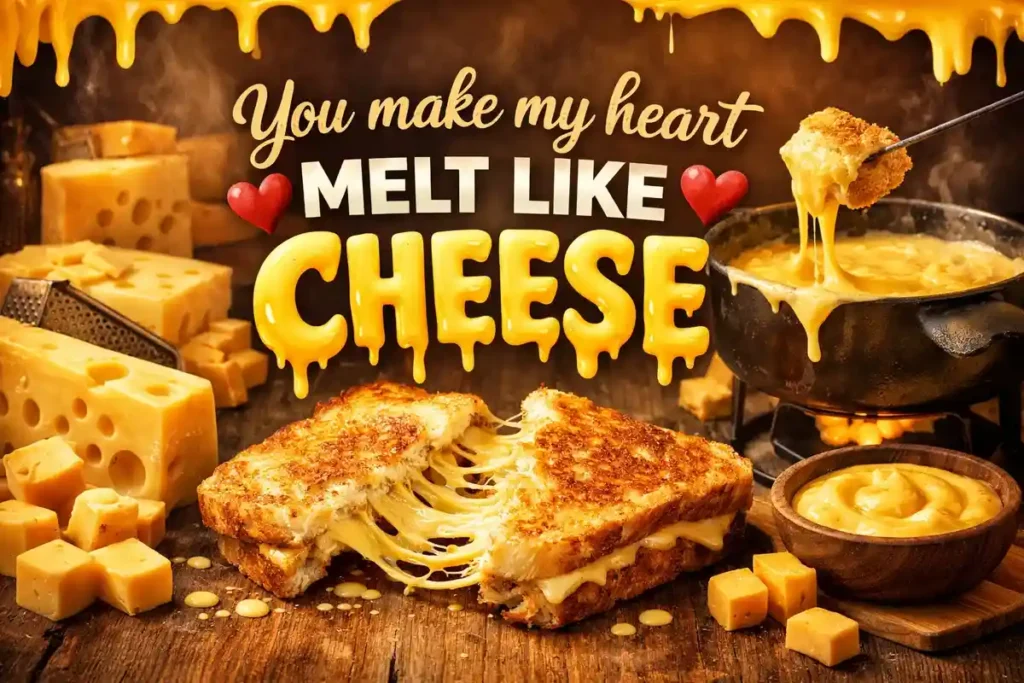 You make my heart melt like cheese.