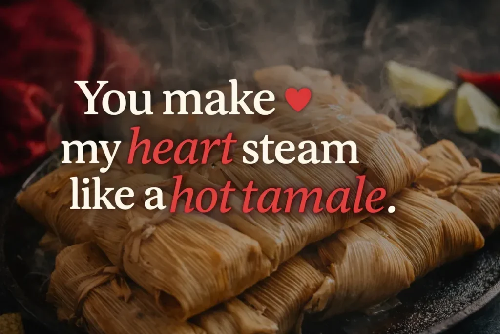 You make my heart steam like a hot tamale.