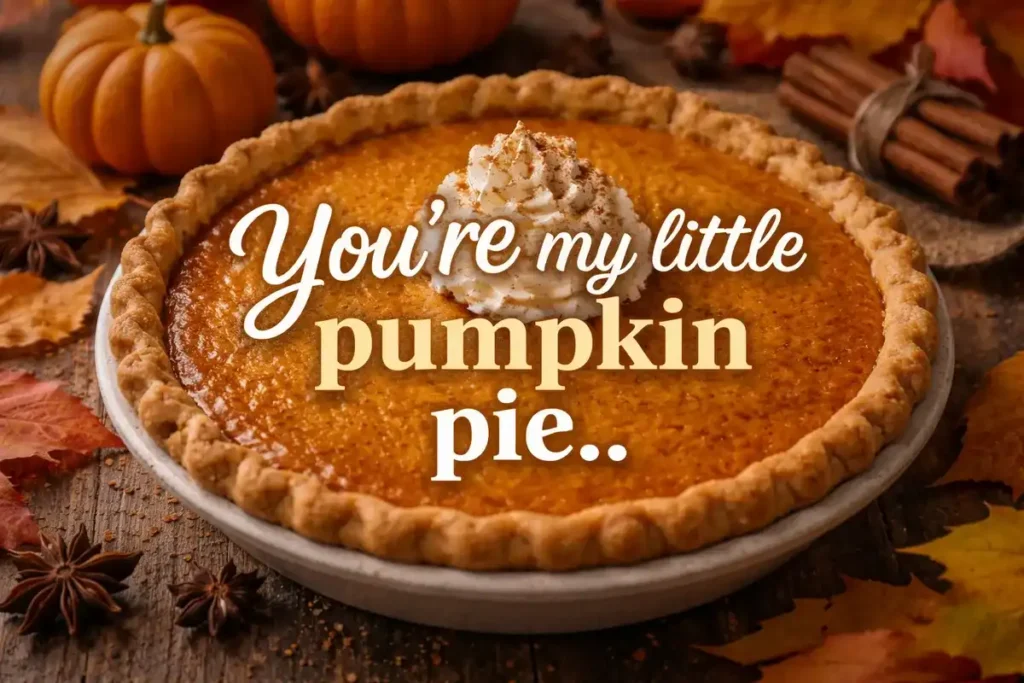 You’re my little pumpkin pie.