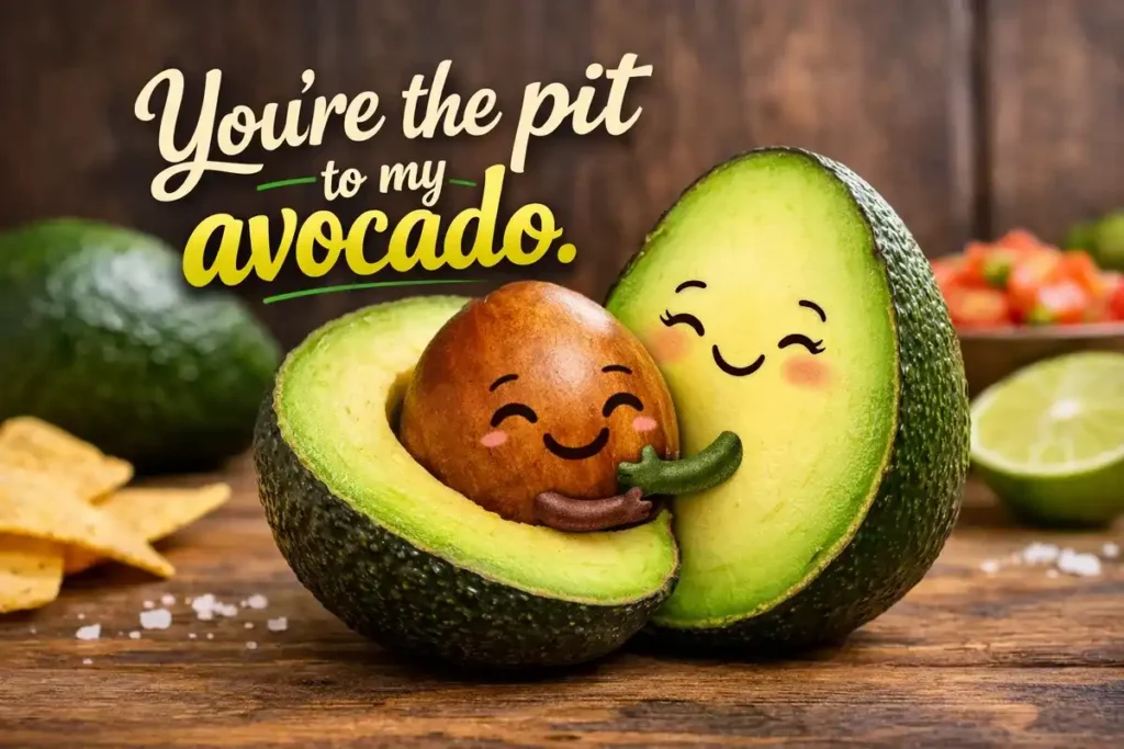 You’re the pit to my avocado.