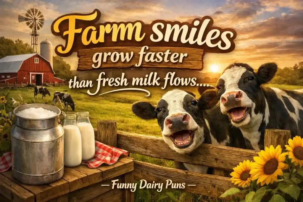 Farm smiles grow faster than fresh milk flows.