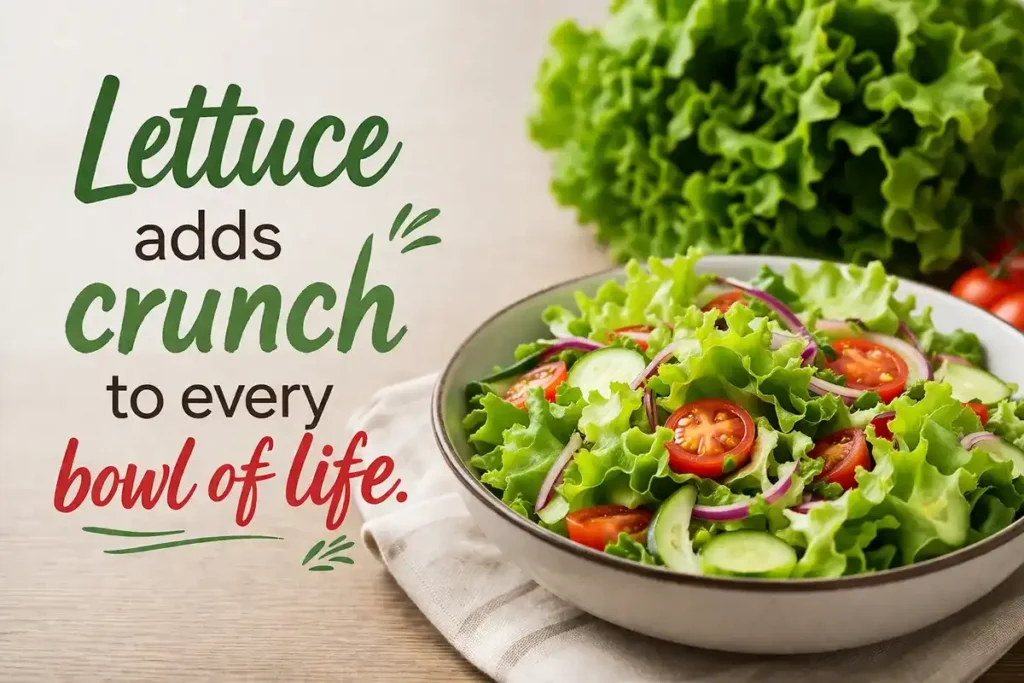 Salad feels incomplete without lettuce confidence.