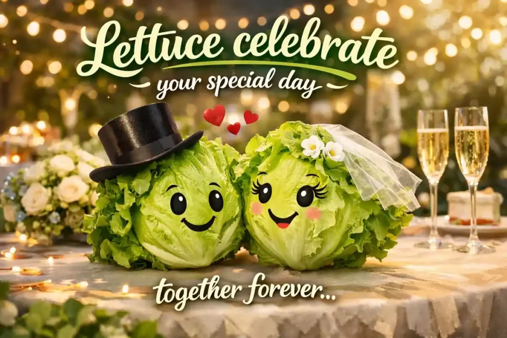 Lettuce celebrate your special day together forever.