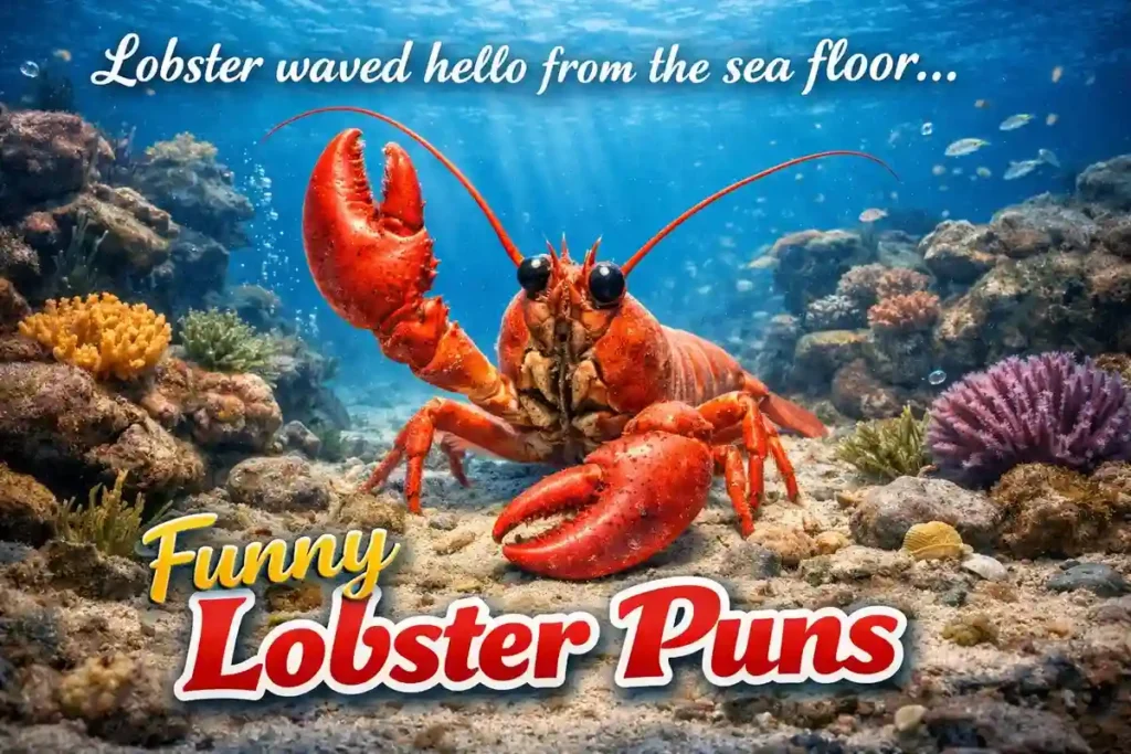 Lobster waved hello from the sea floor.