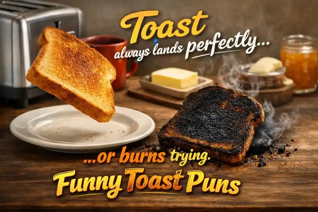 Toast always lands perfectly or burns trying.