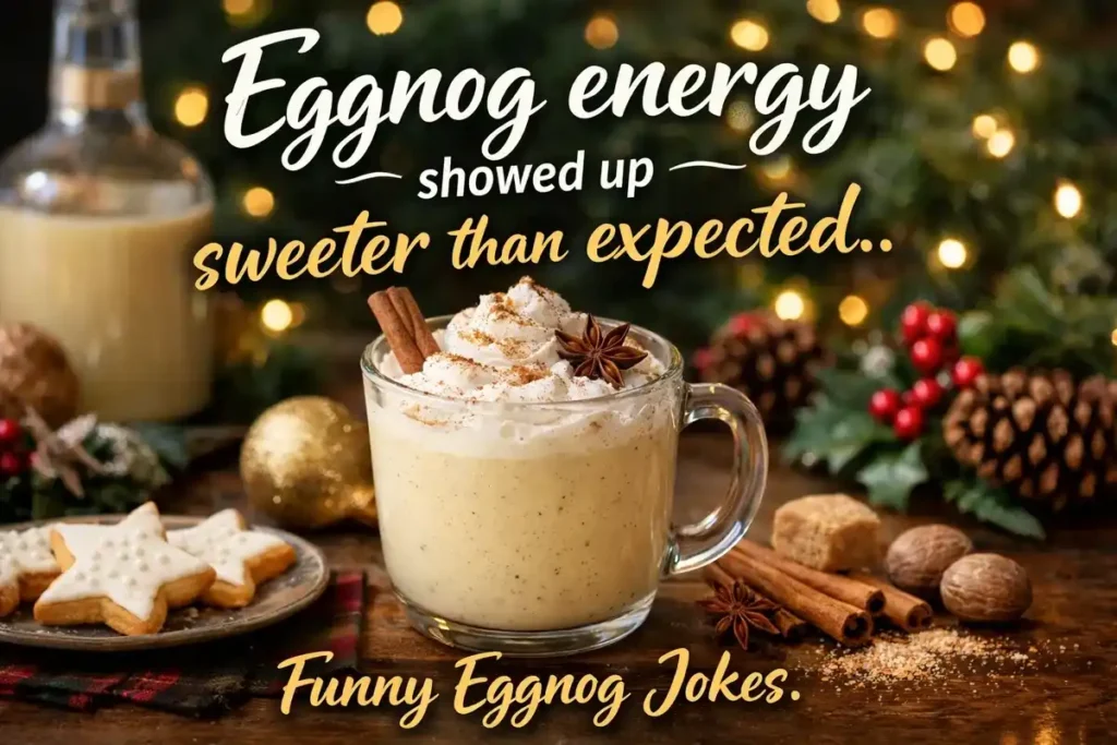 Eggnog energy showed up sweeter than expected.