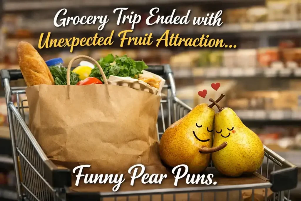 Grocery trip ended with unexpected fruit attraction.