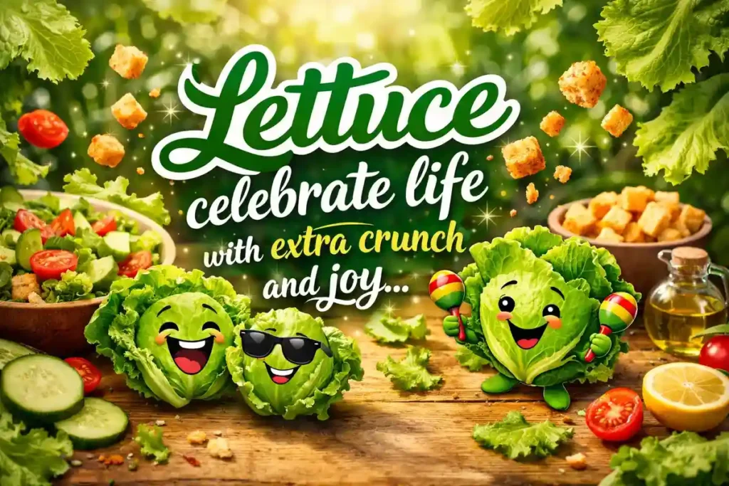 Lettuce celebrate life with extra crunch and joy.