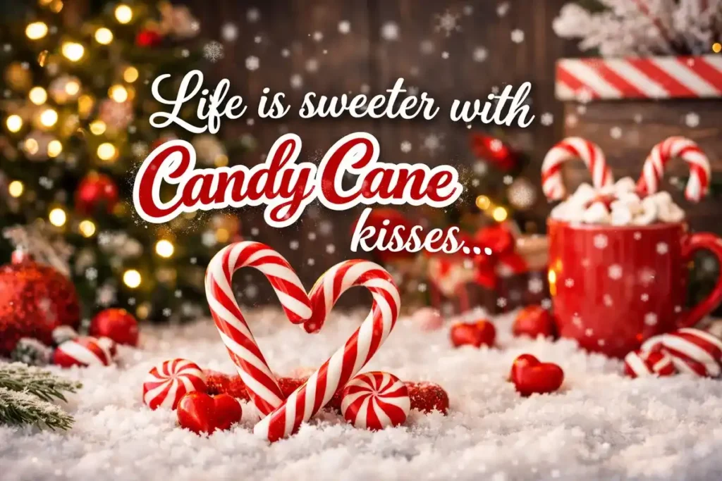 Life is sweeter with candy cane kisses.