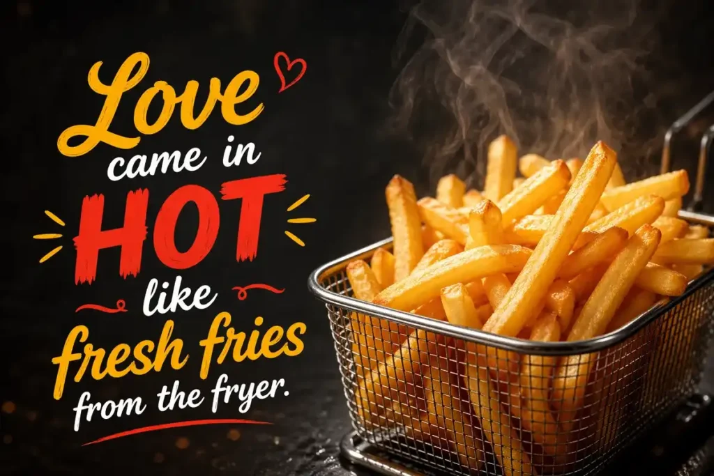 Love came in hot like fresh fries from the fryer.
