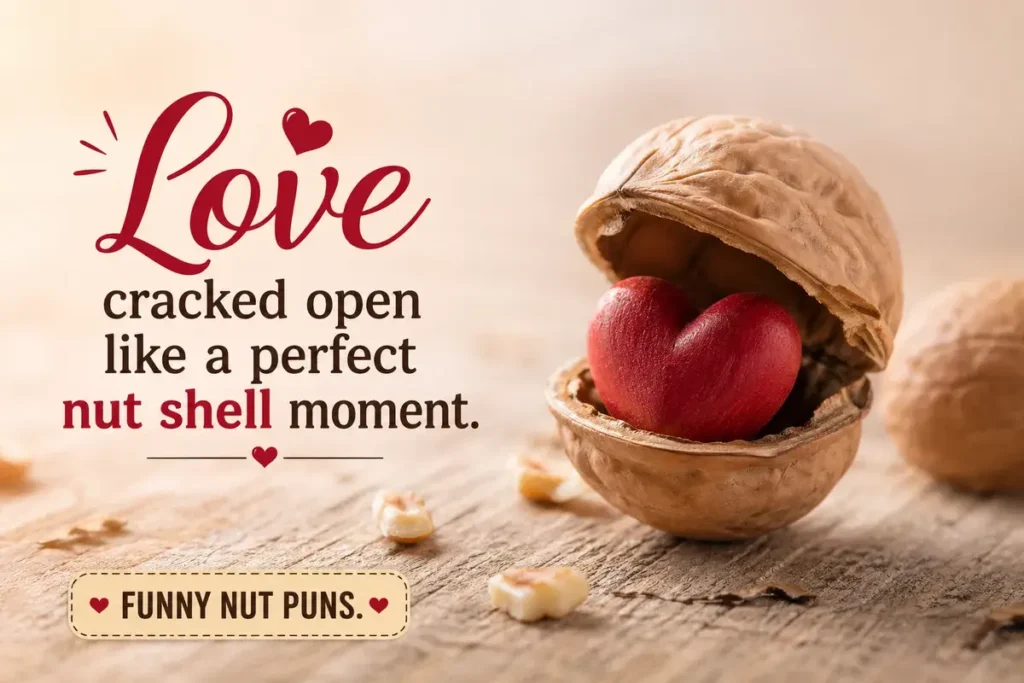Love cracked open like a perfect nut shell moment.