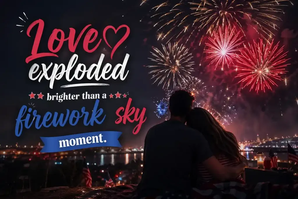 Love exploded brighter than a firework sky moment.