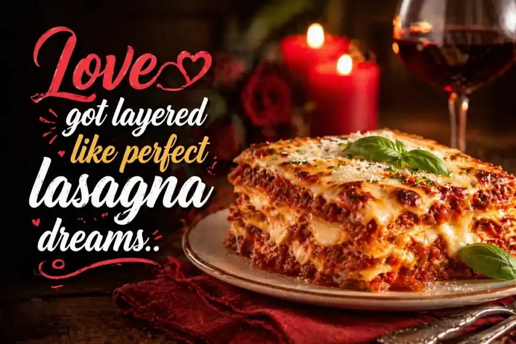 Love got layered like perfect lasagna dreams.