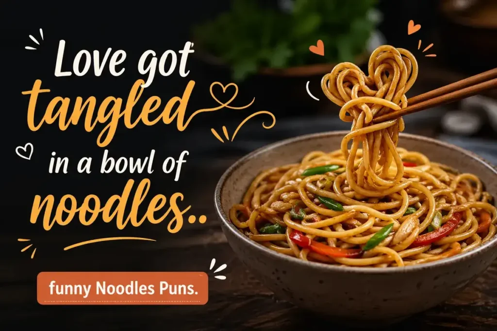 Love got tangled in a bowl of noodles.