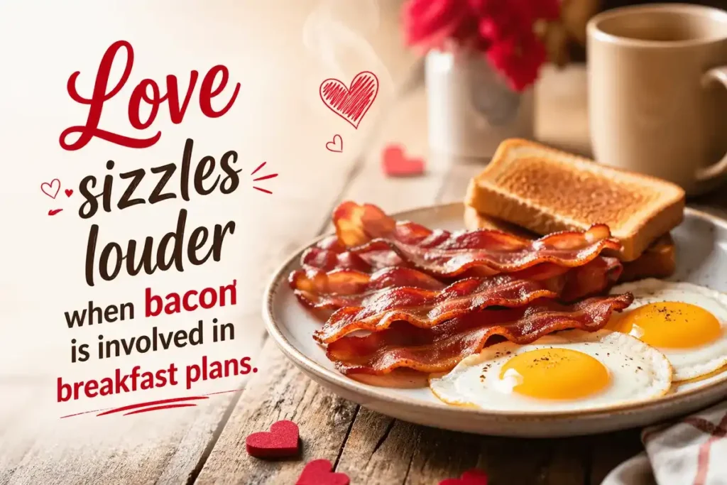 Love sizzles louder when bacon is involved in breakfast plans.