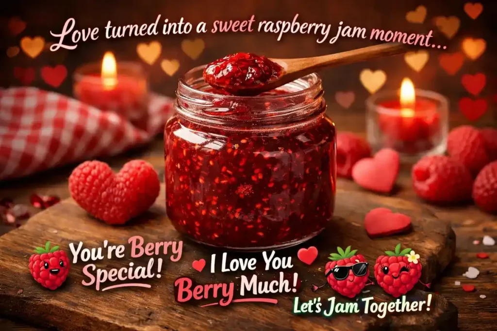 Love turned into a sweet raspberry jam moment.