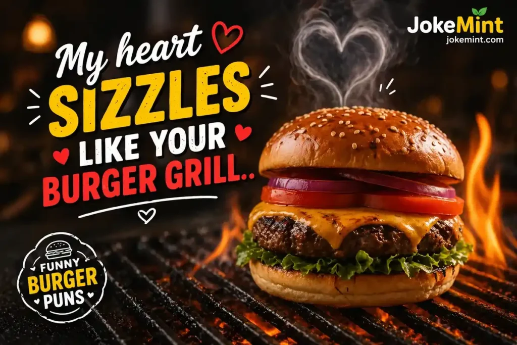 My heart sizzles like your burger grill.