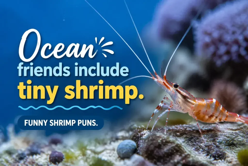 Ocean friends include tiny shrimp.
