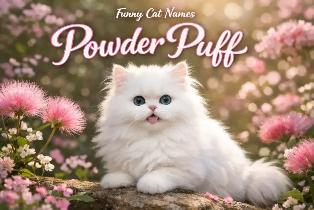 funny white cat names