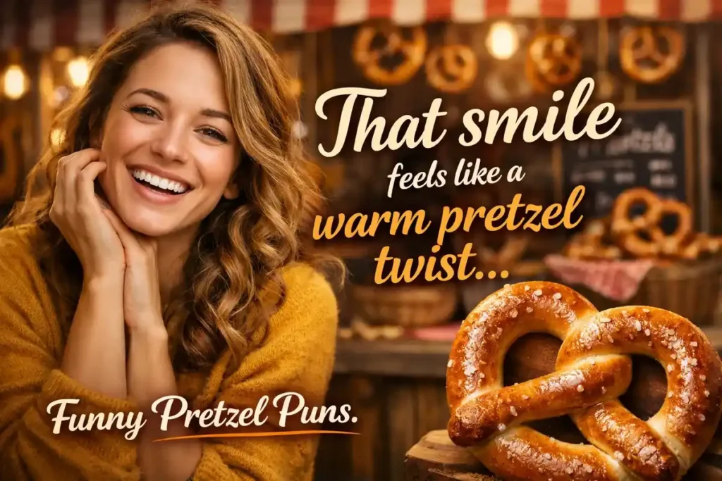 That smile feels like a warm pretzel twist.