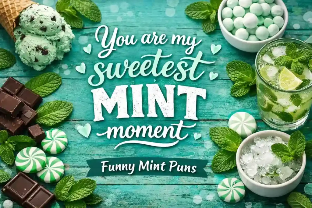 sweet mint puns for love messages