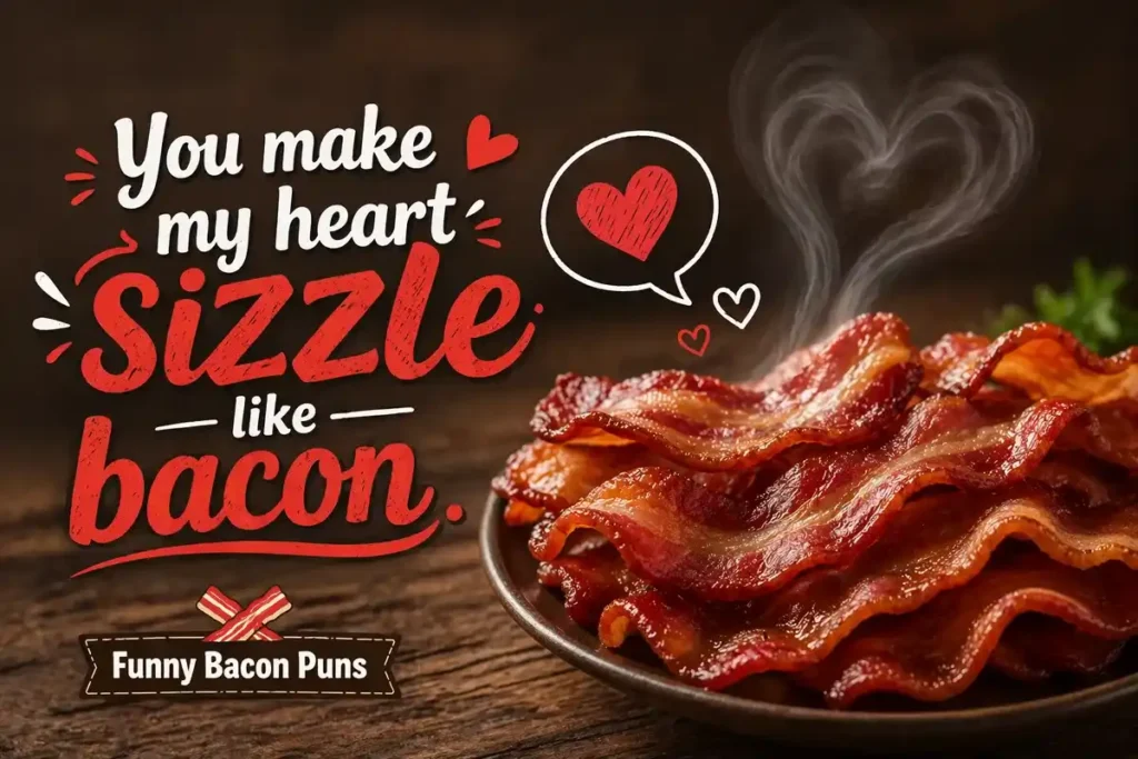 You make my heart sizzle like bacon.