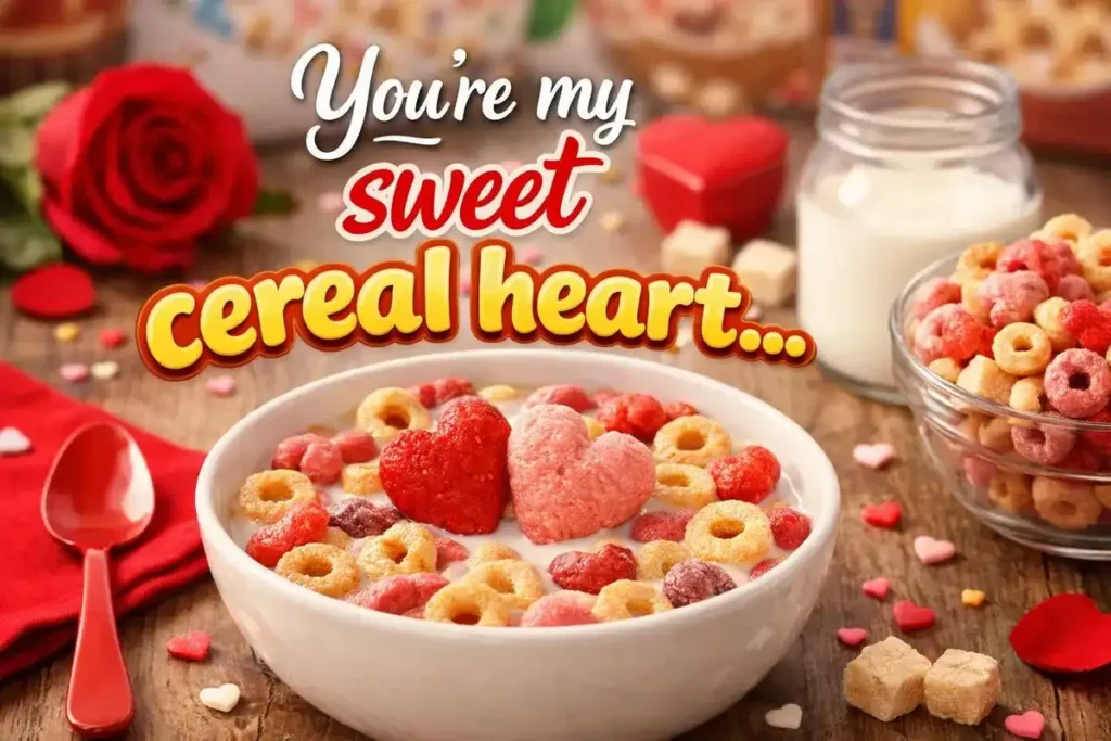 You’re my sweet cereal heart.