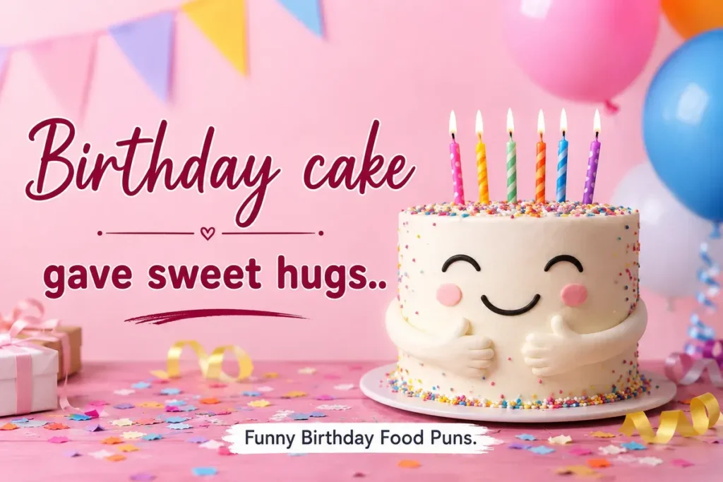 Birthday cake gave sweet hugs.
