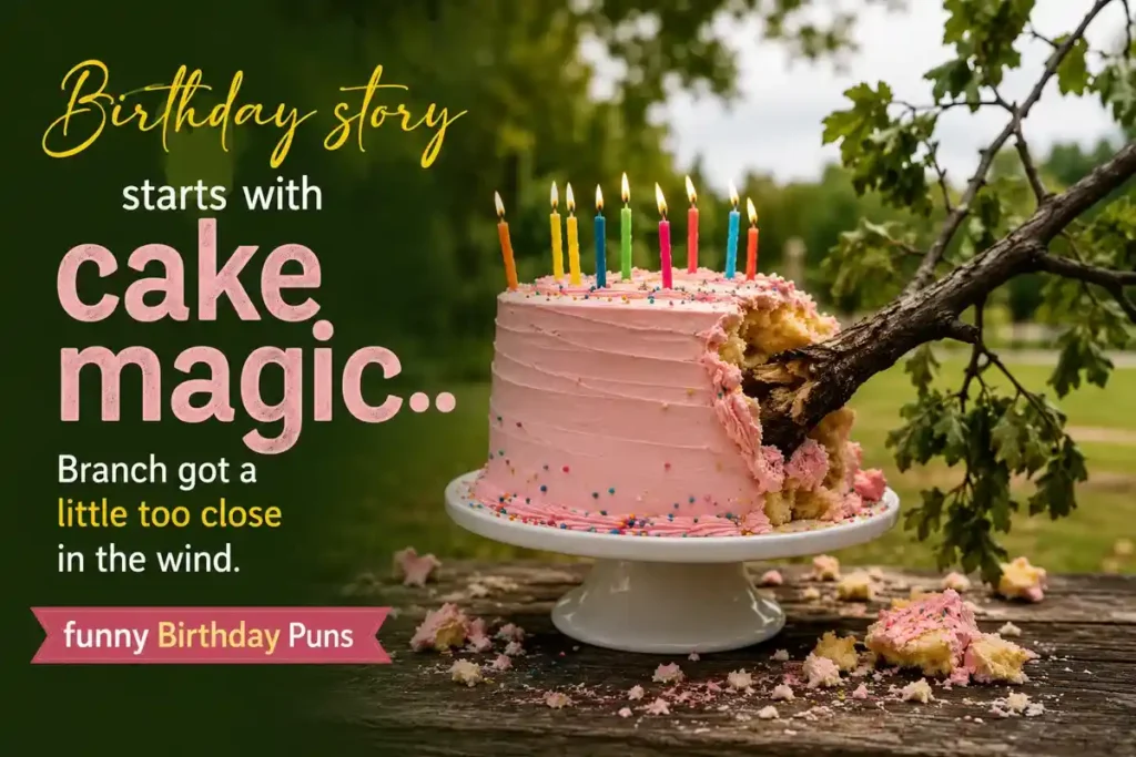 Birthday story starts with cake magic.