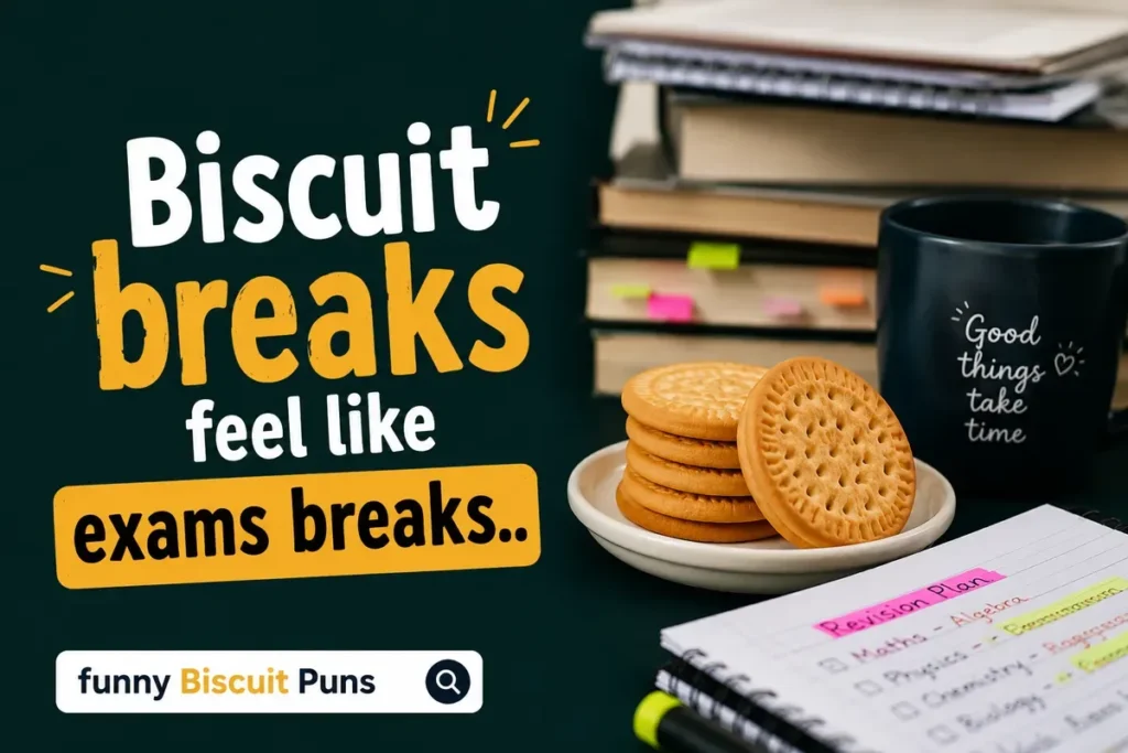 Biscuit breaks feel like exams breaks.
