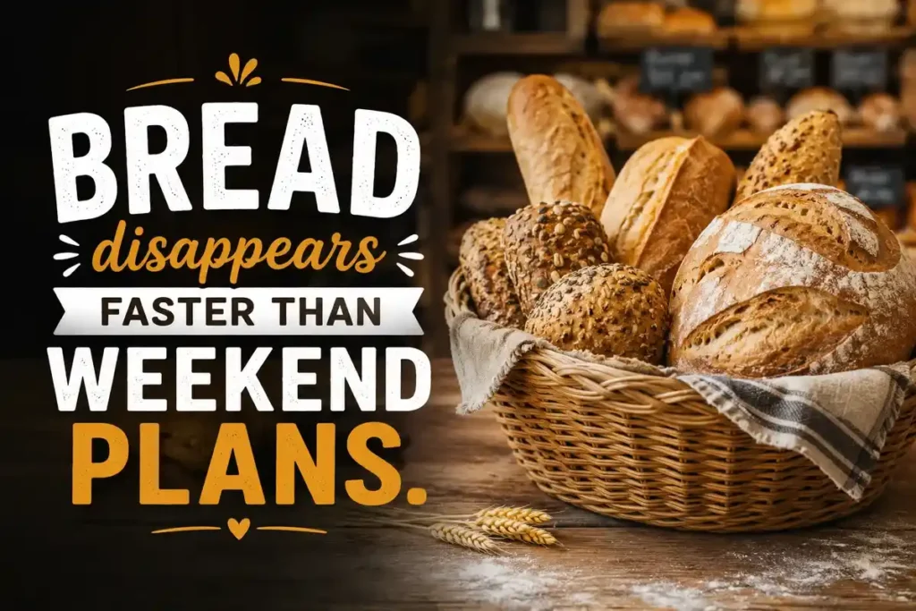 Bread disappears faster than weekend plans.