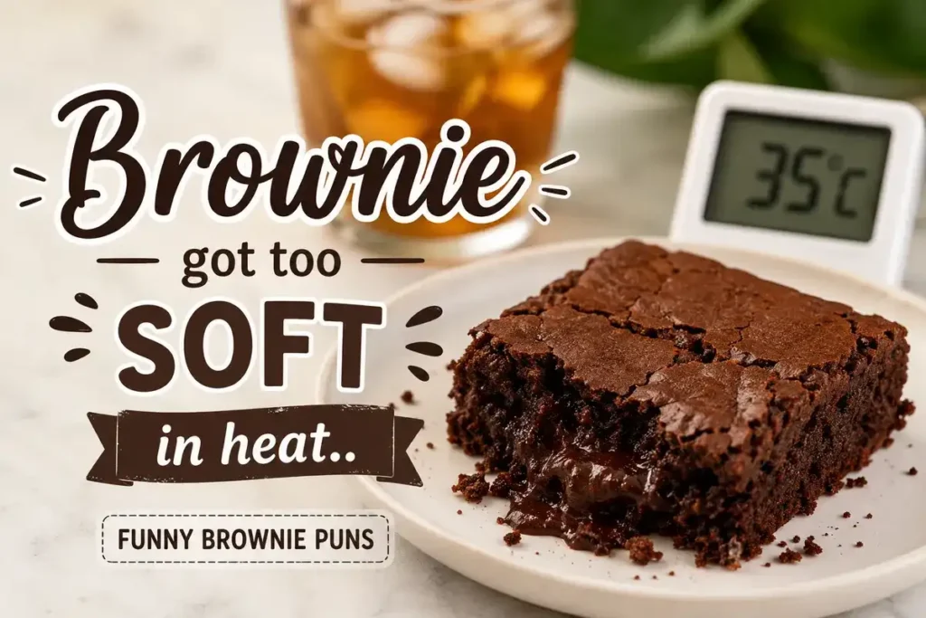 Brownie got too soft in heat.