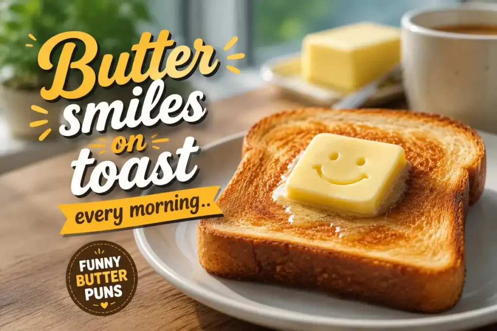 Butter smiles on toast every morning.