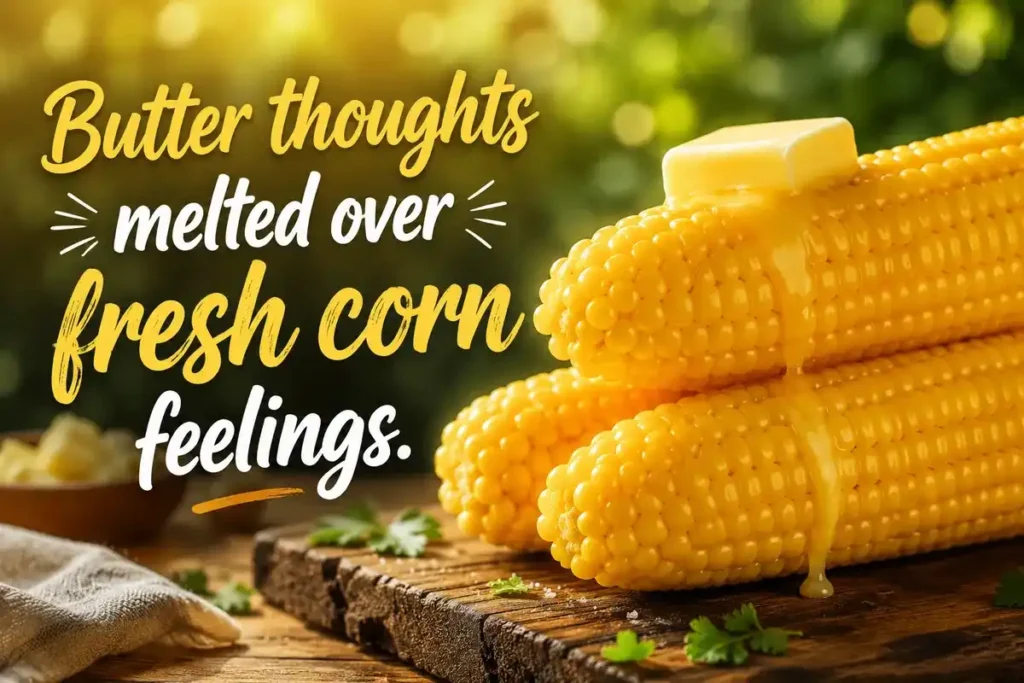 Butter thoughts melted over fresh corn feelings.