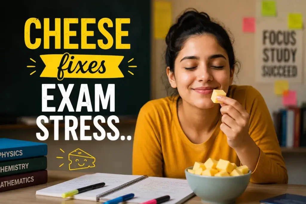 Cheese fixes exam stress.