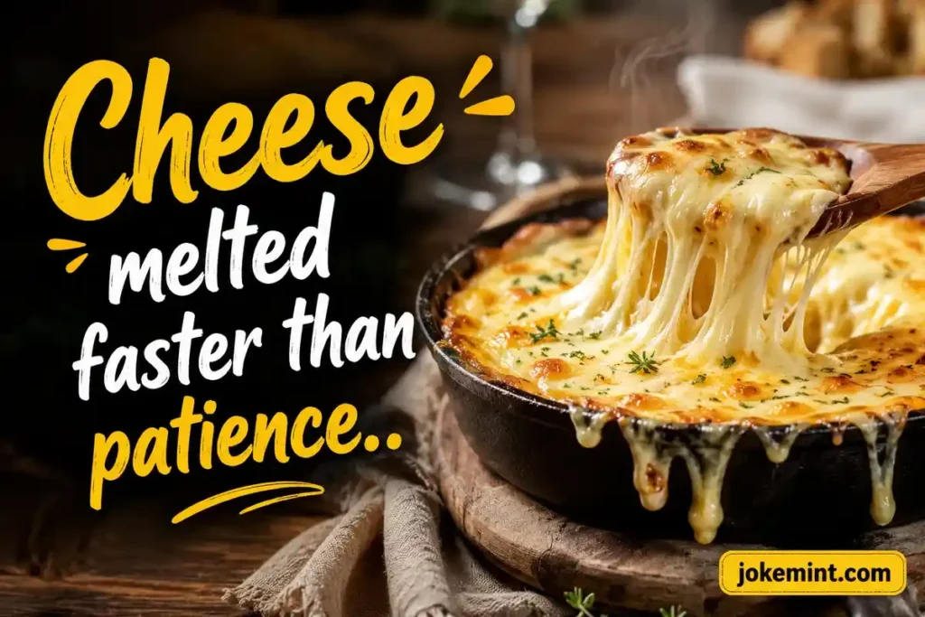 Cheese melted faster than patience.