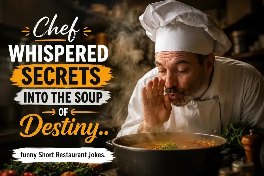 Chef whispered secrets into the soup of destiny.