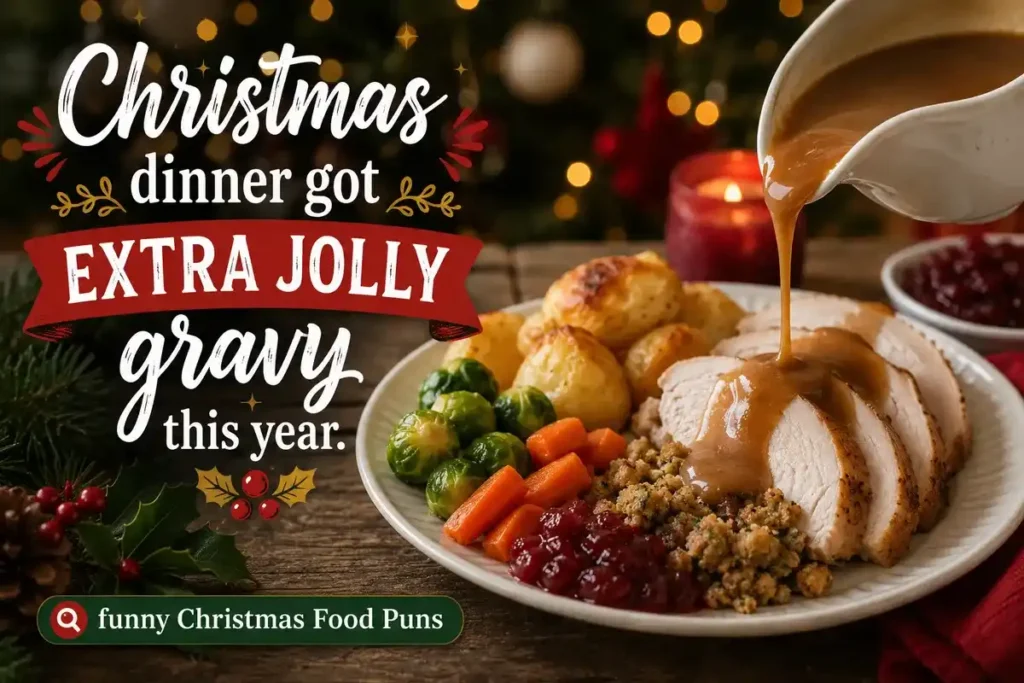 Christmas dinner got extra jolly gravy this year.