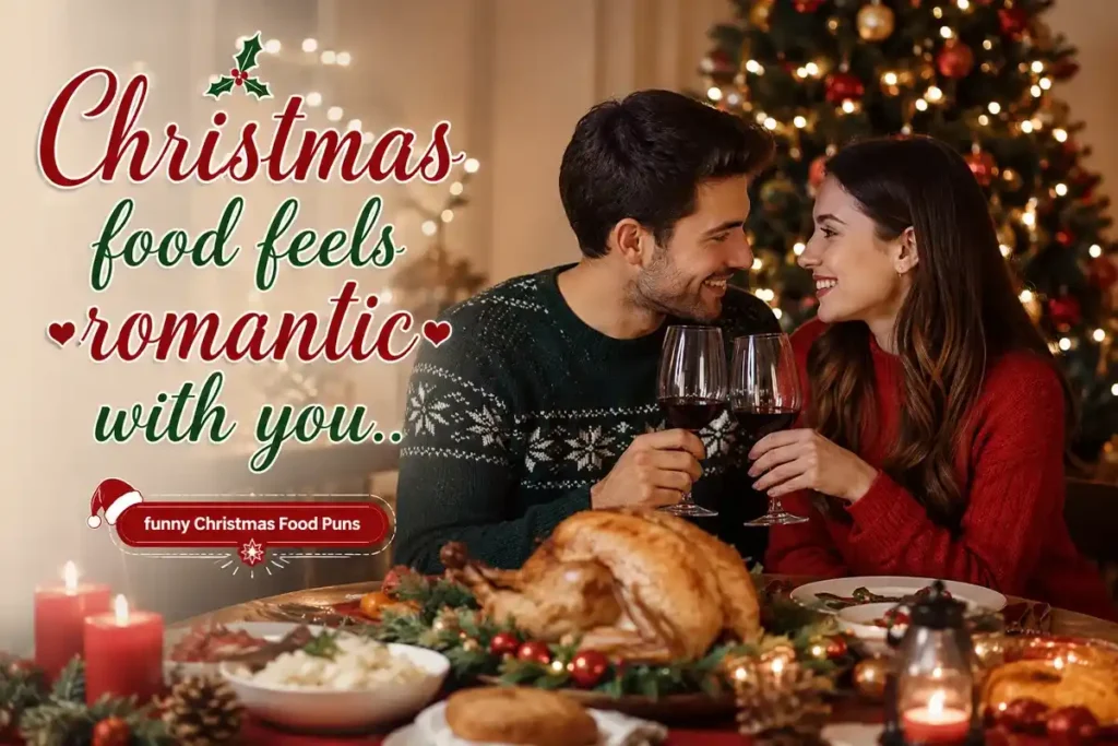 Christmas food feels romantic with you.