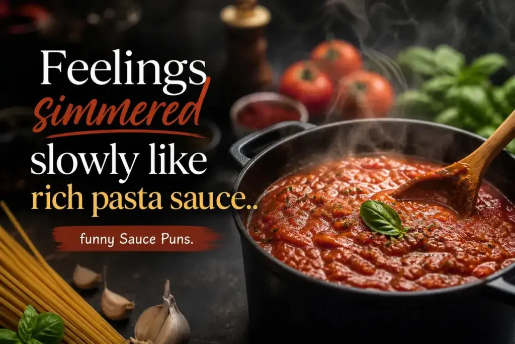 Feelings simmered slowly like rich pasta sauce.